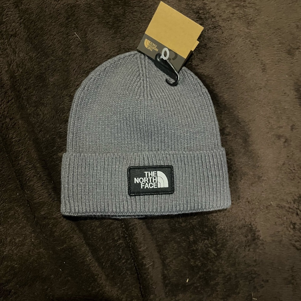 The North Face Gray Ribbed Knit Hat